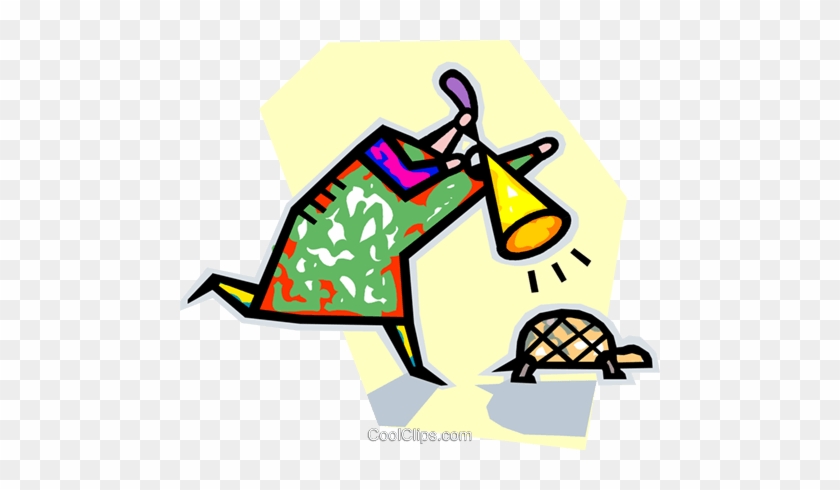 Person Encouraging A Turtle Royalty Free Vector Clip - Person Encouraging A Turtle Royalty Free Vector Clip #1549346