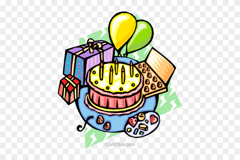 Birthday Party Royalty Free Vector Clip Art Illustration - Birthday Party Royalty Free Vector Clip Art Illustration #1550458