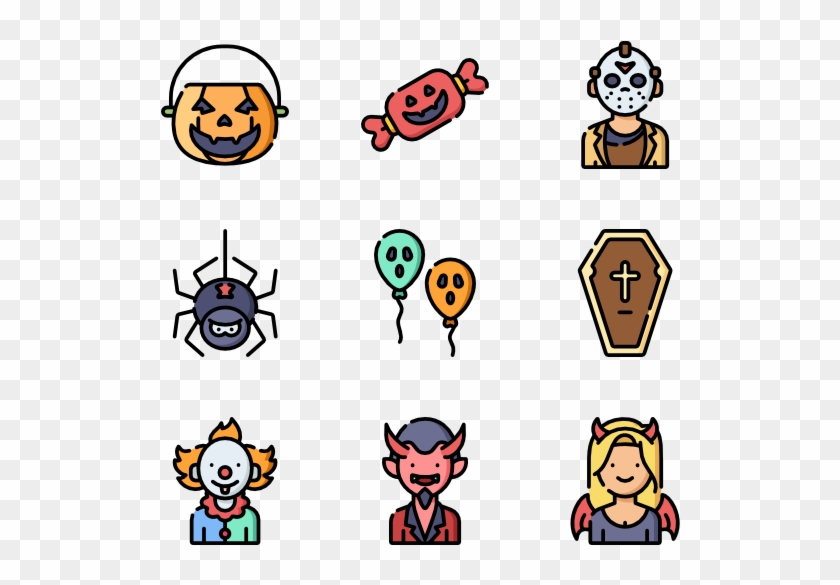Halloween Design Elements Vector Icon Set - Halloween Design Elements Vector Icon Set #1551077