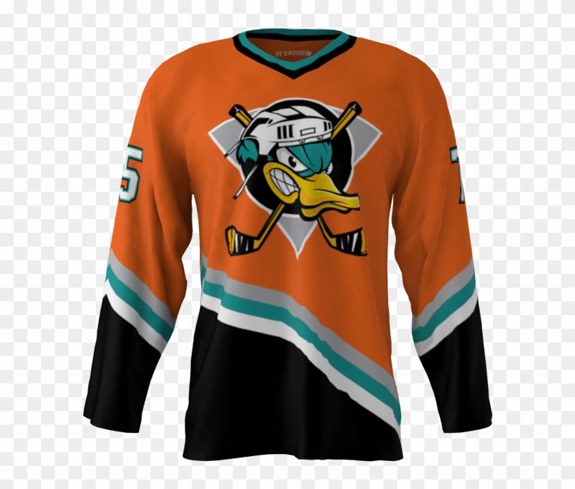 Ducks Orange Dye Sublimated Hockey Jersey Sublimation - Ducks Orange Dye Sublimated Hockey Jersey Sublimation #1551931
