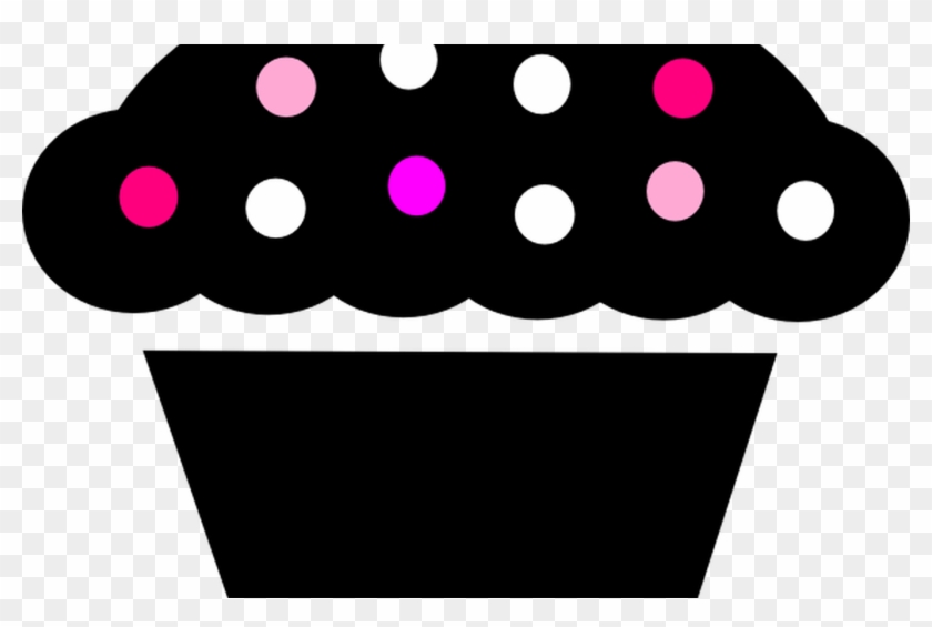 Polka Dot Cupcake Black Clip Art At Clkercom Vector - Polka Dot Cupcake Black Clip Art At Clkercom Vector #1553269