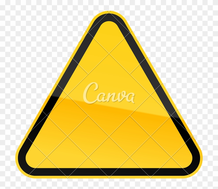 Yellow Blank Road Triangular Sign - Yellow Blank Road Triangular Sign #1553524