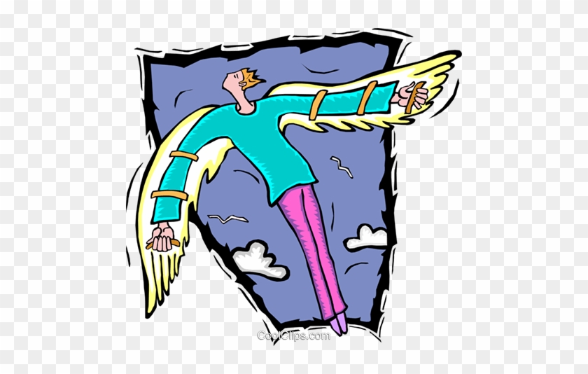 Soaring With Man-made Wings Royalty Free Vector Clip - Soaring With Man-made Wings Royalty Free Vector Clip #1554448