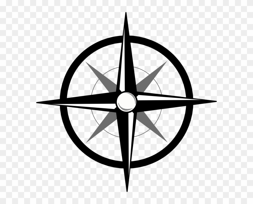 Compass Rose Clip Art Free Vector In Open Office Drawing - Simple Compass Logo #35876