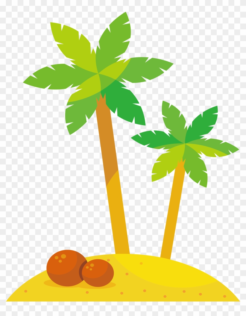 Coconut Euclidean Vector - Coconut Tree Cartoon Png #36073