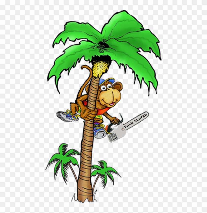 Coconut Tree With Monkey Cartoon Png #36409