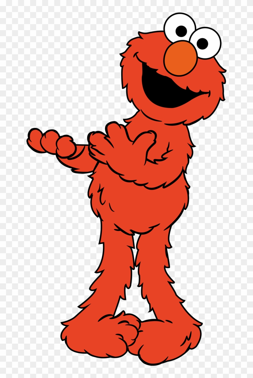Elmo Clipart - Any Name On T-shirt Elmo Sesame Street. Iron On Transfer, #36697