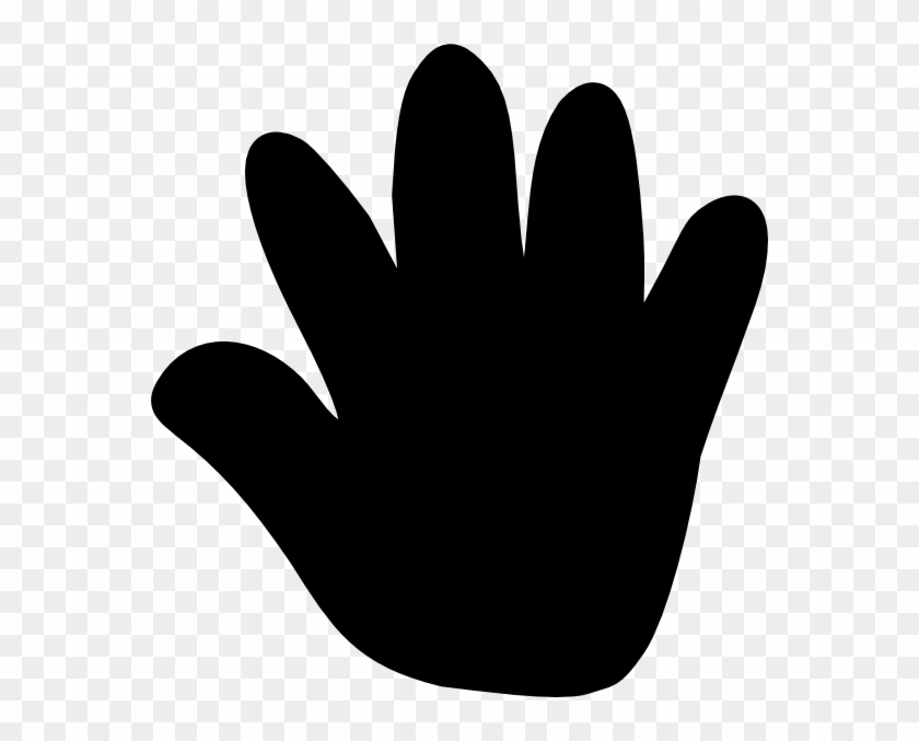Handprint Outline Child Handprint Black Clip Art At - Baby Hand Prints Silhouette #36969