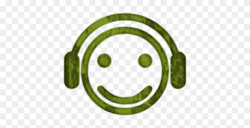 Green Grunge Clipart Icons Symbols Shapes Style Green - Happy Music Icon #37353