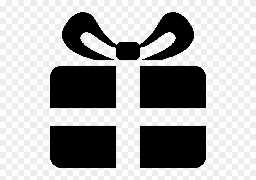 Present Black And White Christmas T Black And White - Christmas Icon Png Black #38124