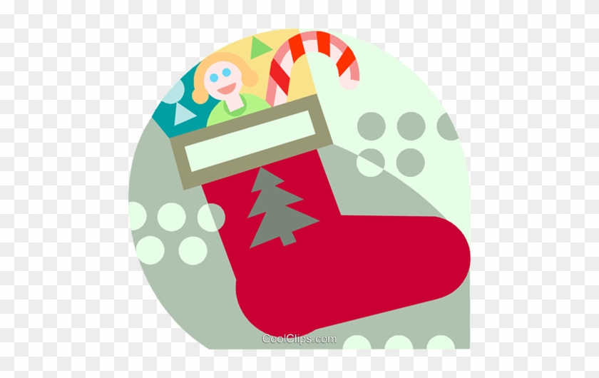 Christmas Stocking Royalty Free Vector Clip Art Illustration - Christmas Stocking Royalty Free Vector Clip Art Illustration #38774