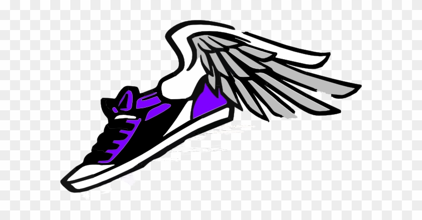 Running Shoe With Wings Clip Art - Running Shoe Clipart #40321