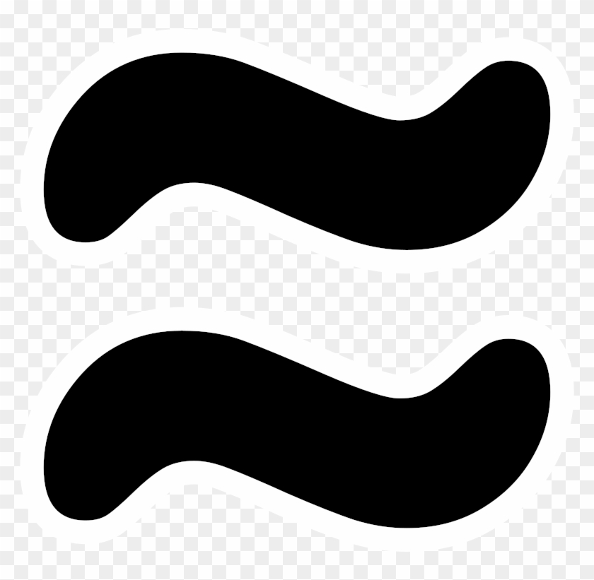Fuzzy Cat Paw Print Clipart Icon Png - Squiggly Equal Sign Png #40642