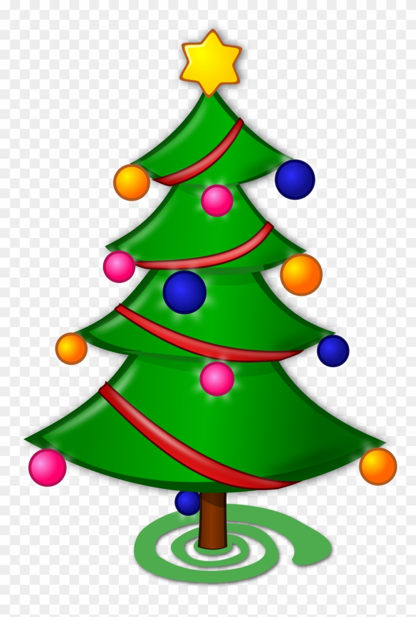 Clip Art Christmas Tree Cutting Clipart New Year Pencil - Merry Christmas Tree Drawing #40987