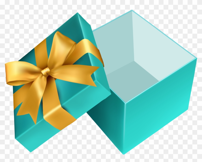Blue Open Gift Png Clipart - Open Gift Box Png #41192