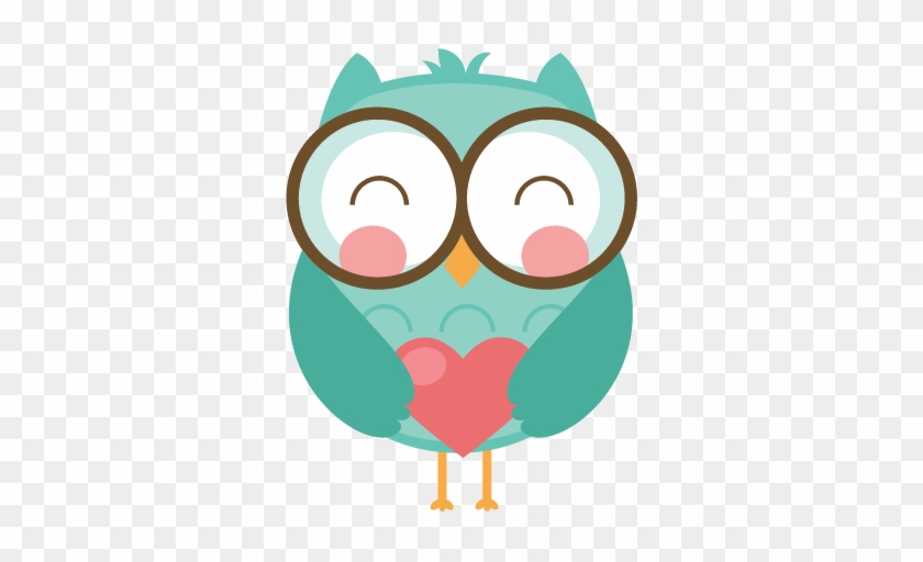 Valentine Owls Svg Cut File For Scrapbooking Cardmaking - Valentines Clip Art Owl #41680