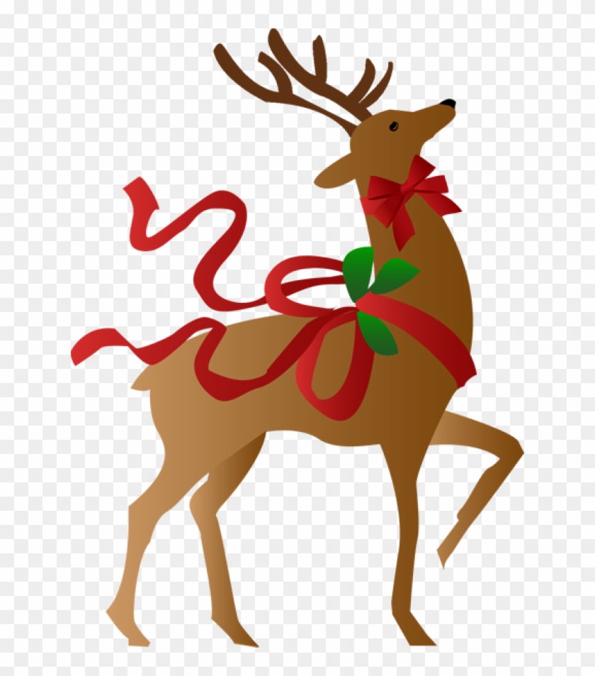 Vintage Christmas Border Clip Art - Reindeer Christmas #41691
