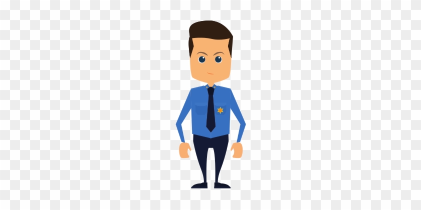 Male Security Guard Character - Euclidean Vector #42268