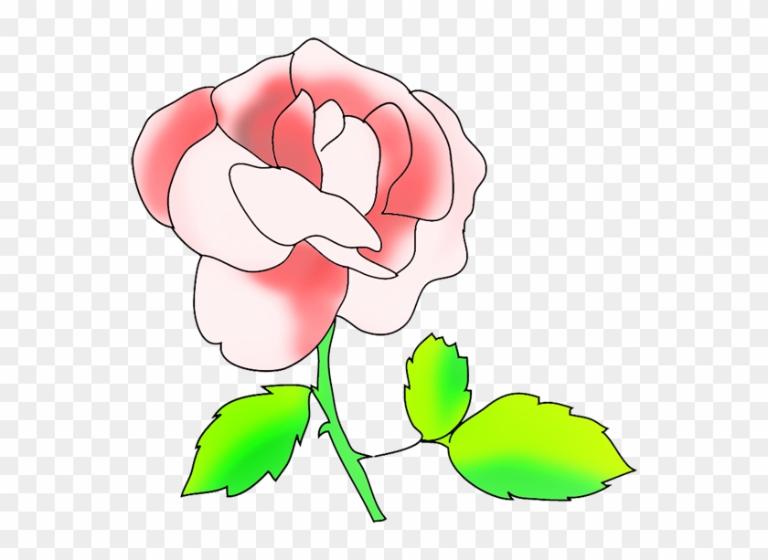 Floral Clip Art Pink Rose - Floral Clip Art Pink Rose #42884