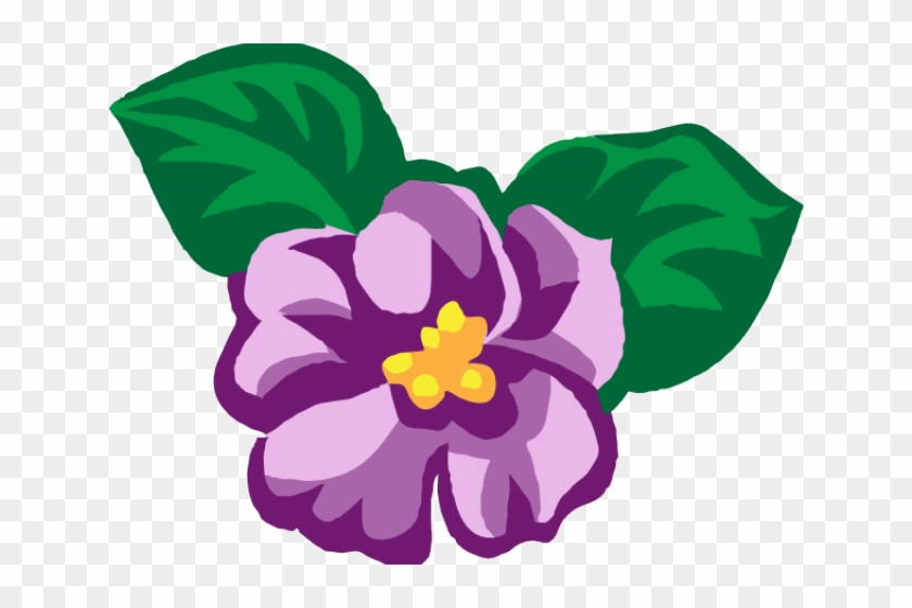 Violet Flower Clip Art - African Violet Clip Art #43831