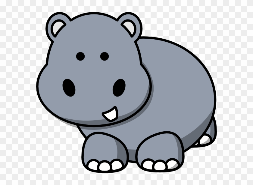 Awesome Idea Hippo Clip Art Side At Clker Com Vector - Cute Drawings Of Hippos #44347