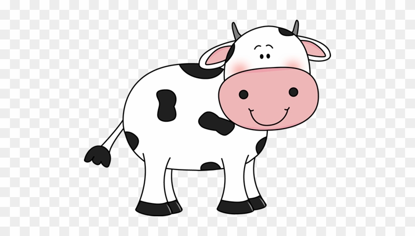 Cow With Black Spots Clip Art - Cow With Black Spots Clip Art #44352