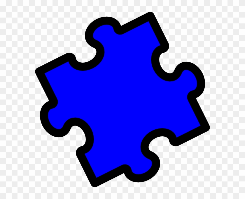 Bright Blue Puzzle Piece Clip Art At Clker - Puzzle Piece In Clipart #242128