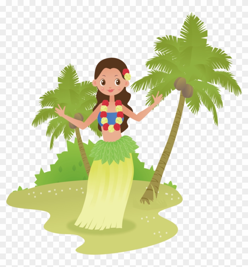 Hawaii Cartoon Hula Ukulele - Hawaii Cartoon Hula Ukulele #242379