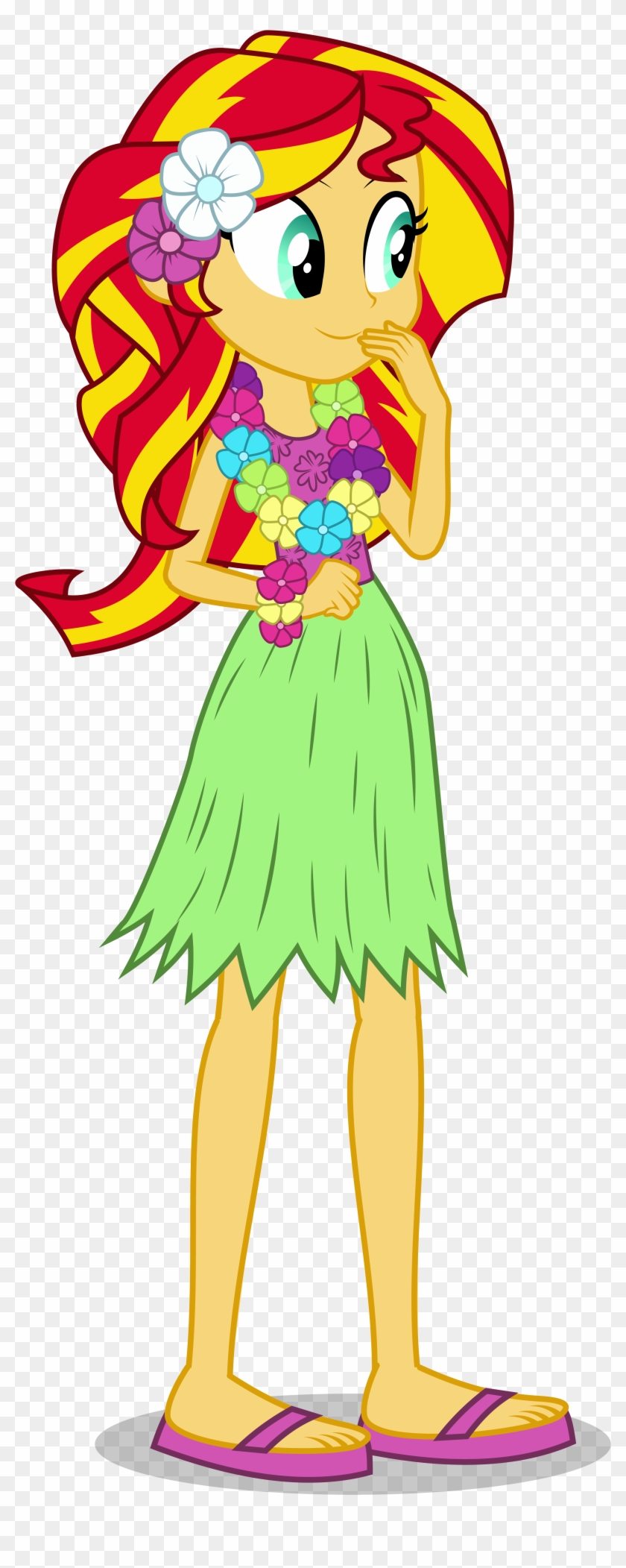 Hula Sunset Shimmer Puppet By Mohawgo Hula Sunset Shimmer - Mlp Hawaiian #242386