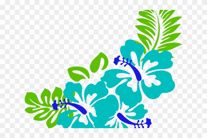 Polynesia Clipart Blue Green - Clip Art Hawaiian Flowers #242409
