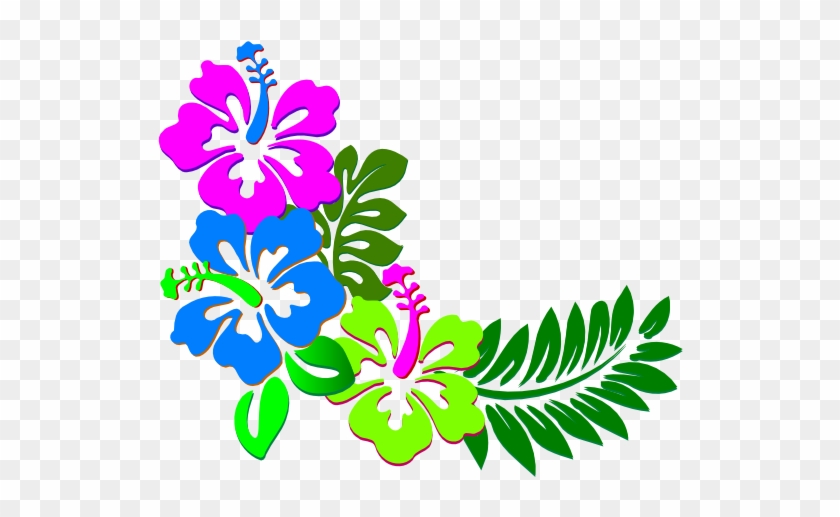 Hibiscus Corner Clip Art At Clkercom Vector - Hibiscus Clip Art #242501