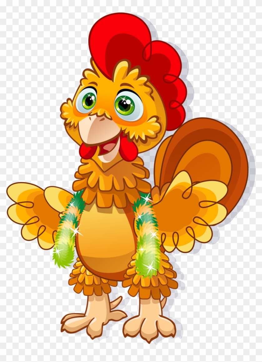 Cartoon Rooster Symbol Of 2017 Year By Youlia007 - Year Of Rooster 2017 Cartoon #243002