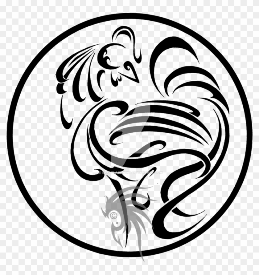 Happy New Lunar Year Tribal Rooster By Saki-blackwing - Year Of The Rooster Tattoo Designs #243224