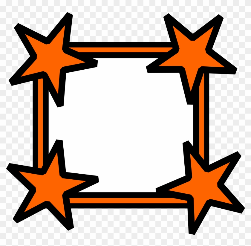 Simple Star Cornered Frame - Portable Network Graphics #243730