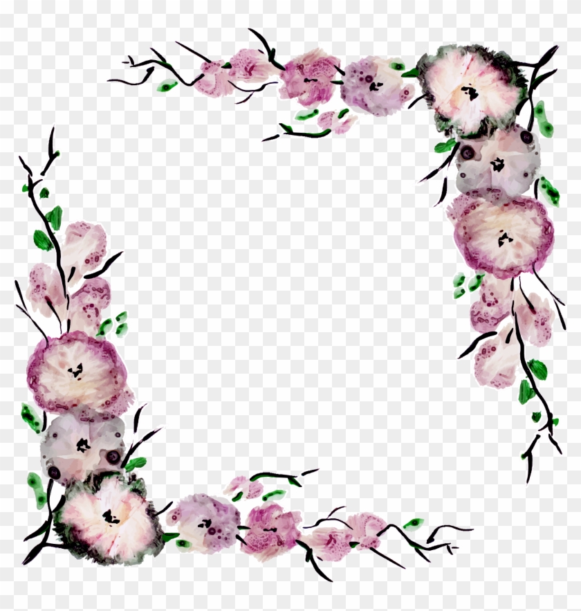 Flower Purple Best Borders Euclidean Vector - Borders Png #243751