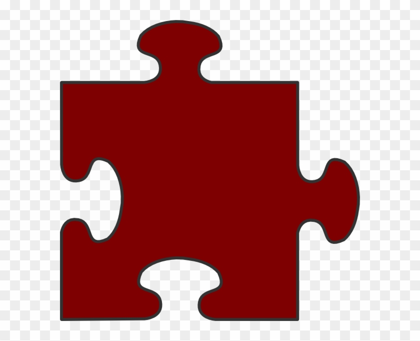 Maroon Puzzle Piece Clip Art #243848