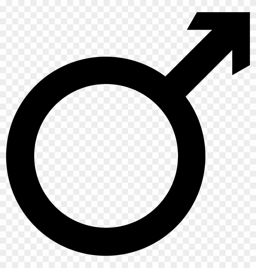 Male Black Symbol - Male Symbol Black #243959