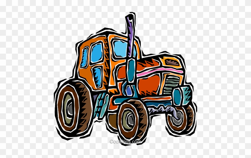 Tractor Royalty Free Vector Clip Art Illustration - Tractor Royalty Free Vector Clip Art Illustration #1555432
