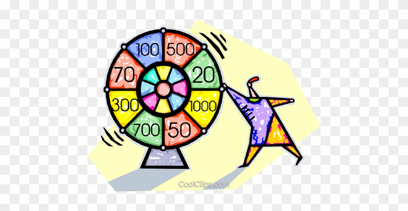 Wheel Of Chance Royalty Free Vector Clip Art Illustration - Wheel Of Chance Royalty Free Vector Clip Art Illustration #1557491