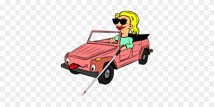 Cartoon Driving Girl Woman - Cartoon Driving Girl Woman #1558378