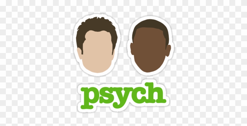 'faces Of Psych' Sticker By Benfraternale - 'faces Of Psych' Sticker By Benfraternale #1559276