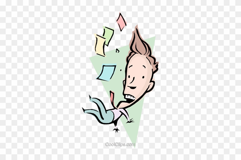 Cartoon Man Falling Royalty Free Vector Clip Art - Cartoon Man Falling Royalty Free Vector Clip Art #1559887