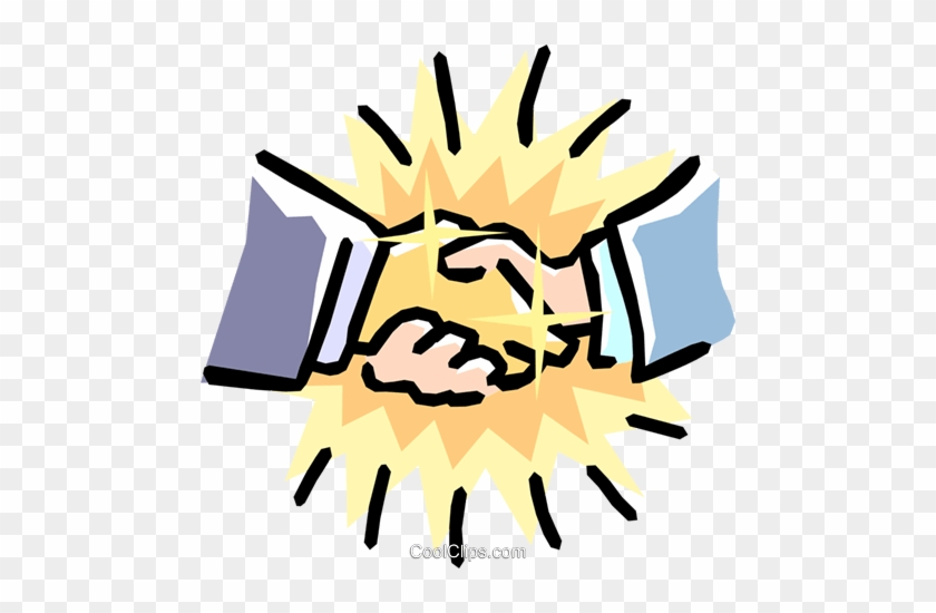 Golden Handshake Royalty Free Vector Clip Art Illustration - Golden Handshake Royalty Free Vector Clip Art Illustration #1560120