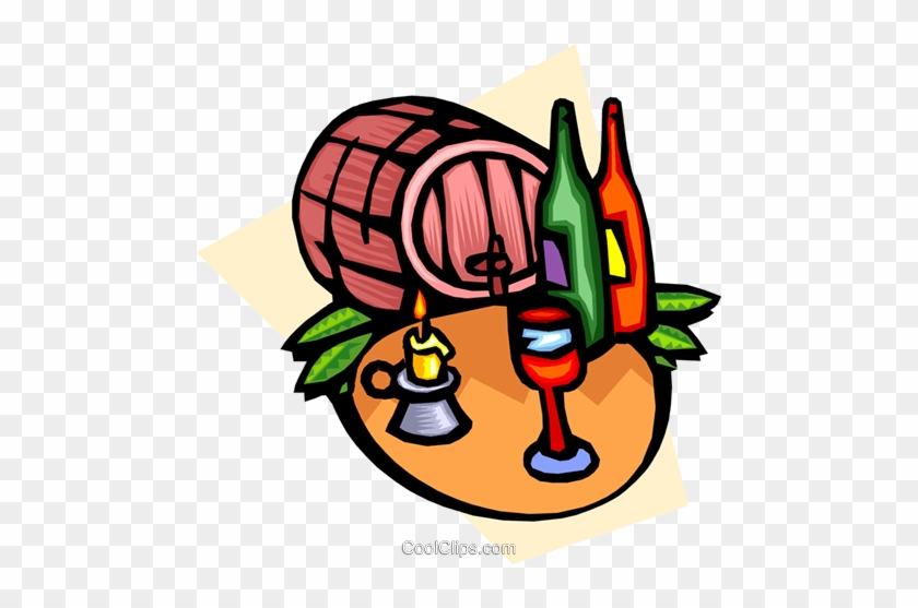 Wine With Casks And Bottles Royalty Free Vector Clip - Wine With Casks And Bottles Royalty Free Vector Clip #1561497