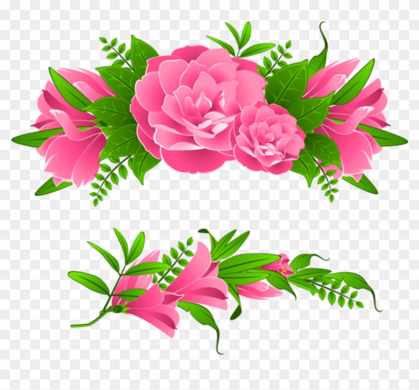 Free Png Download Pink Flowers Decorative Element Clipart - Free Png Download Pink Flowers Decorative Element Clipart #1562577