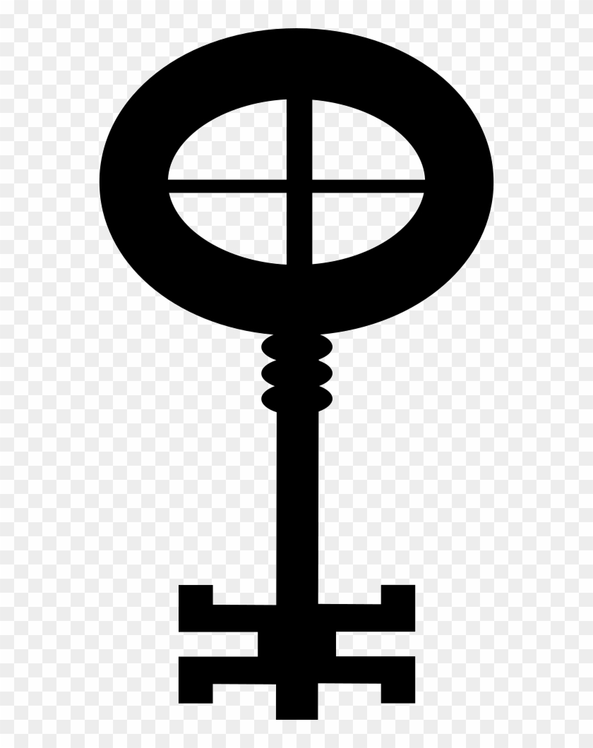 Key Design With Gross Oval And A Thin Cross Inside - Key Design With Gross Oval And A Thin Cross Inside #1562771