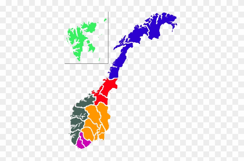 Map Of Norway In Which The Light Was Observed In The - Map Of Norway In Which The Light Was Observed In The #1563169