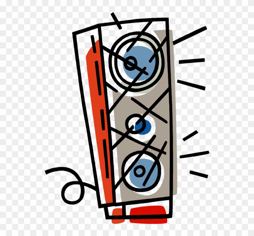 Vector Illustration Of Audio Entertainment Stereo Loudspeaker - Vector Illustration Of Audio Entertainment Stereo Loudspeaker #1563276