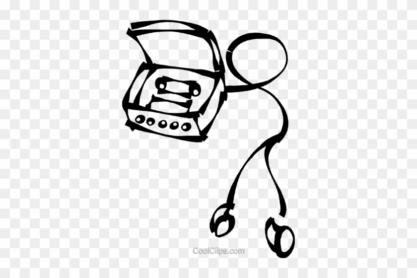 Personal Stereo Royalty Free Vector Clip Art Illustration - Personal Stereo Royalty Free Vector Clip Art Illustration #1563279