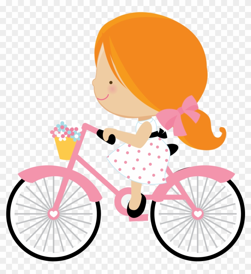 Girls Clipart Bicycle - Girls Clipart Bicycle #1563701